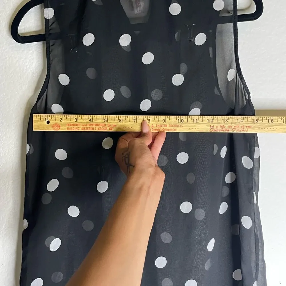 Sheer Black Polka Dot Blouse